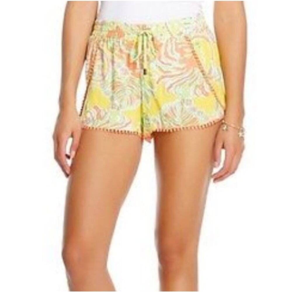 Lilly Pulitzer x Target Happy Place Drawstring Orange & Yellow Shorts Size XL